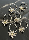 Mini Crystal Daisy Hoops