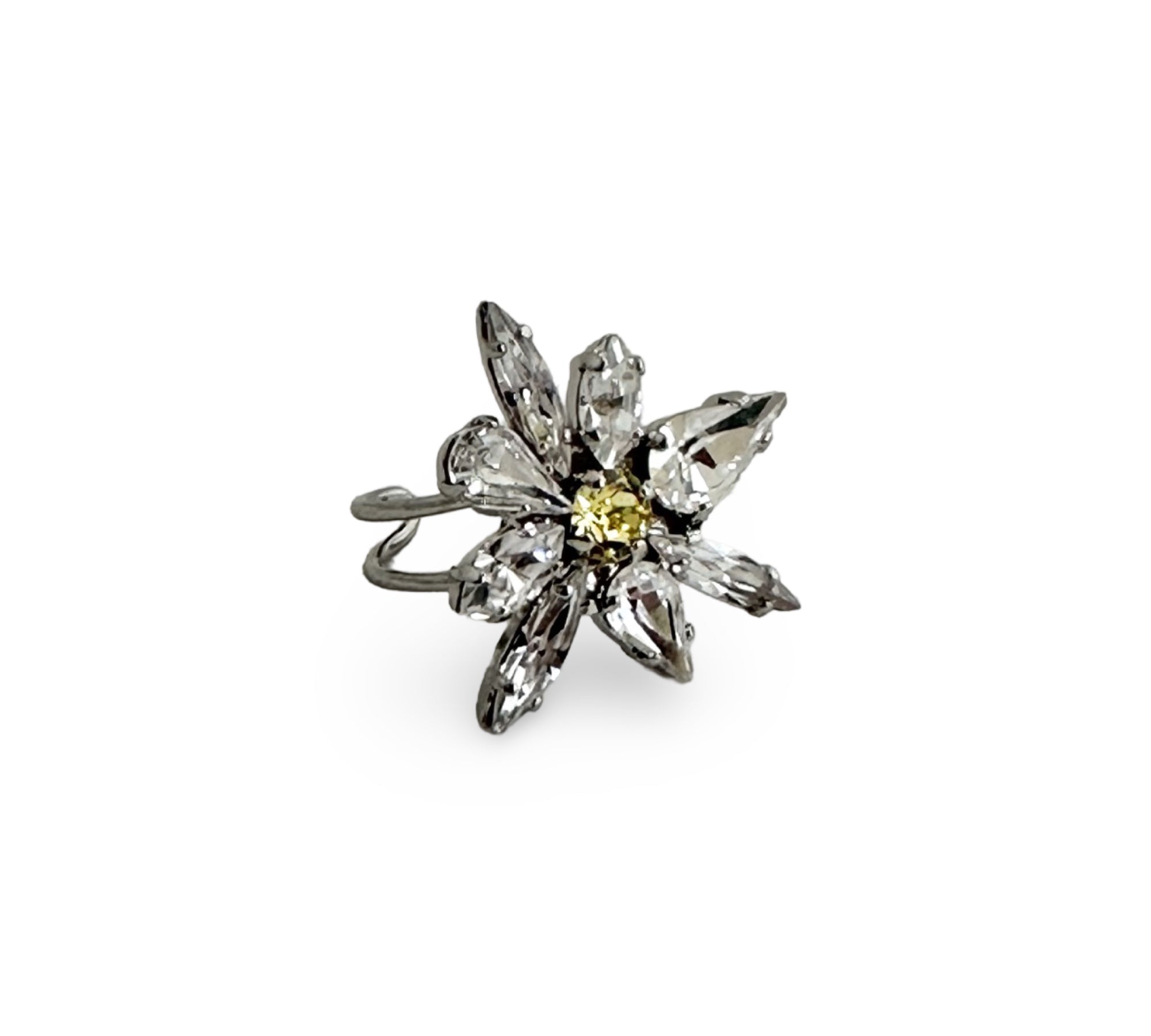 Mini Crystal Daisy Ring